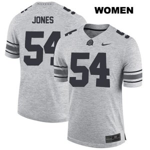 Women's NCAA Ohio State Buckeyes Matthew Jones #54 College Stitched Authentic Nike Gray Football Jersey HL20K14XD